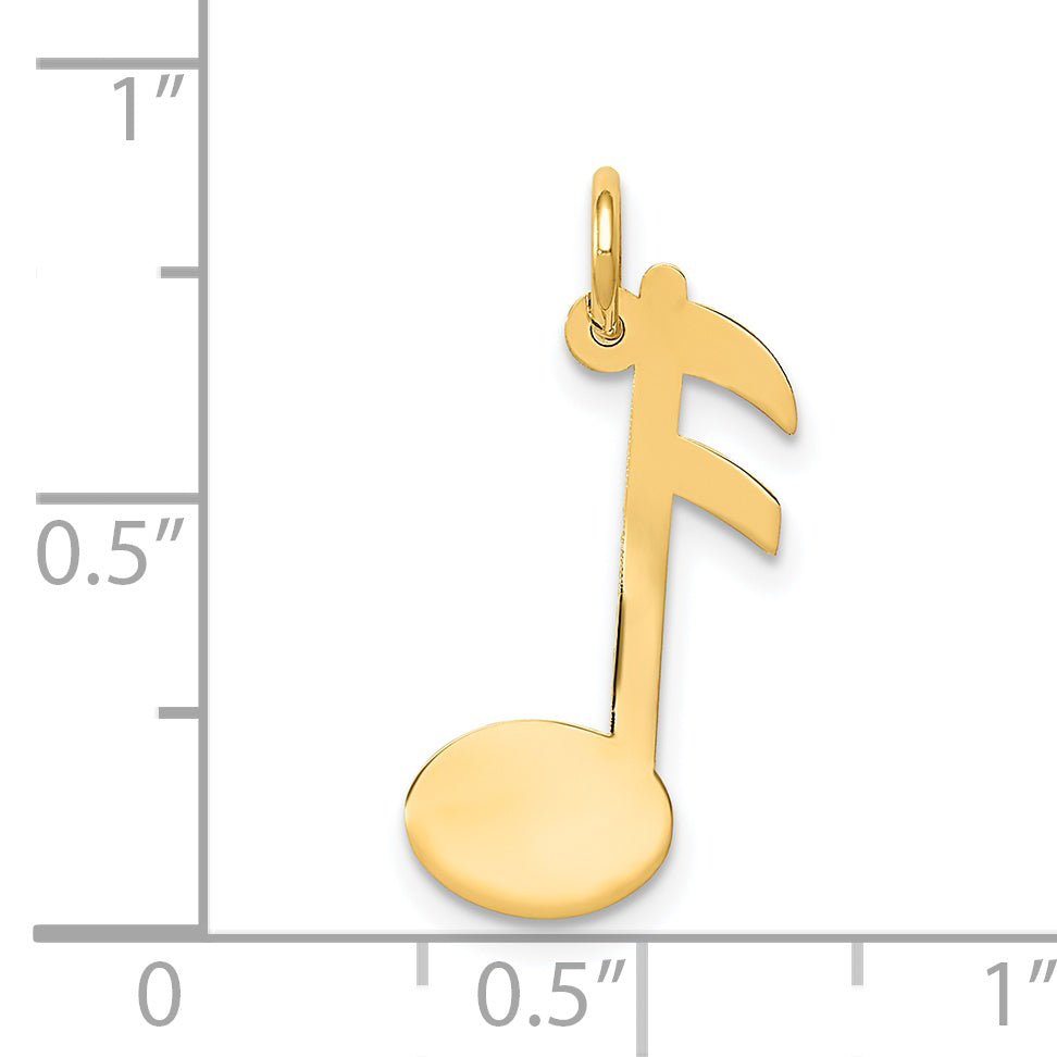 14k Polished Musical Note Charm