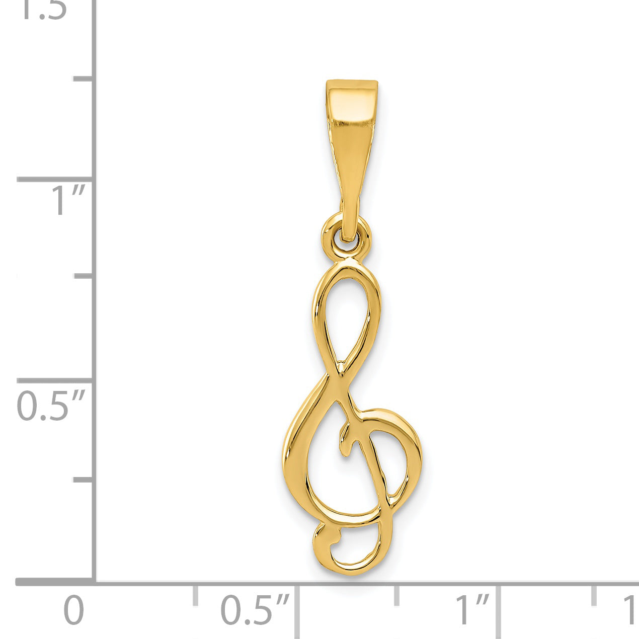 14k Treble Clef Charm