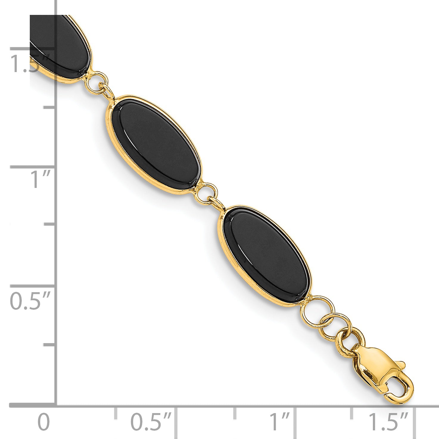 14K Onyx 8.25In Bracelet