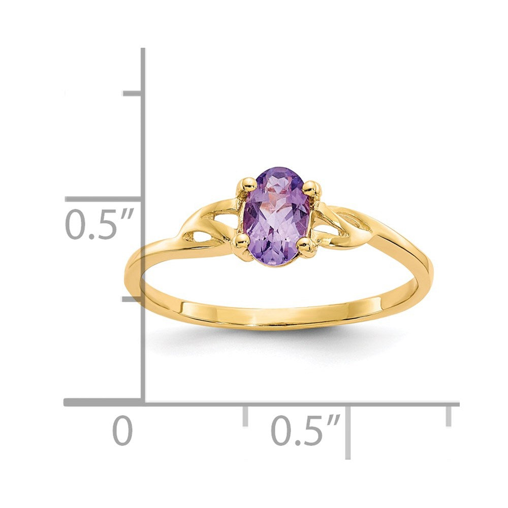 14k Amethyst Birthstone Ring