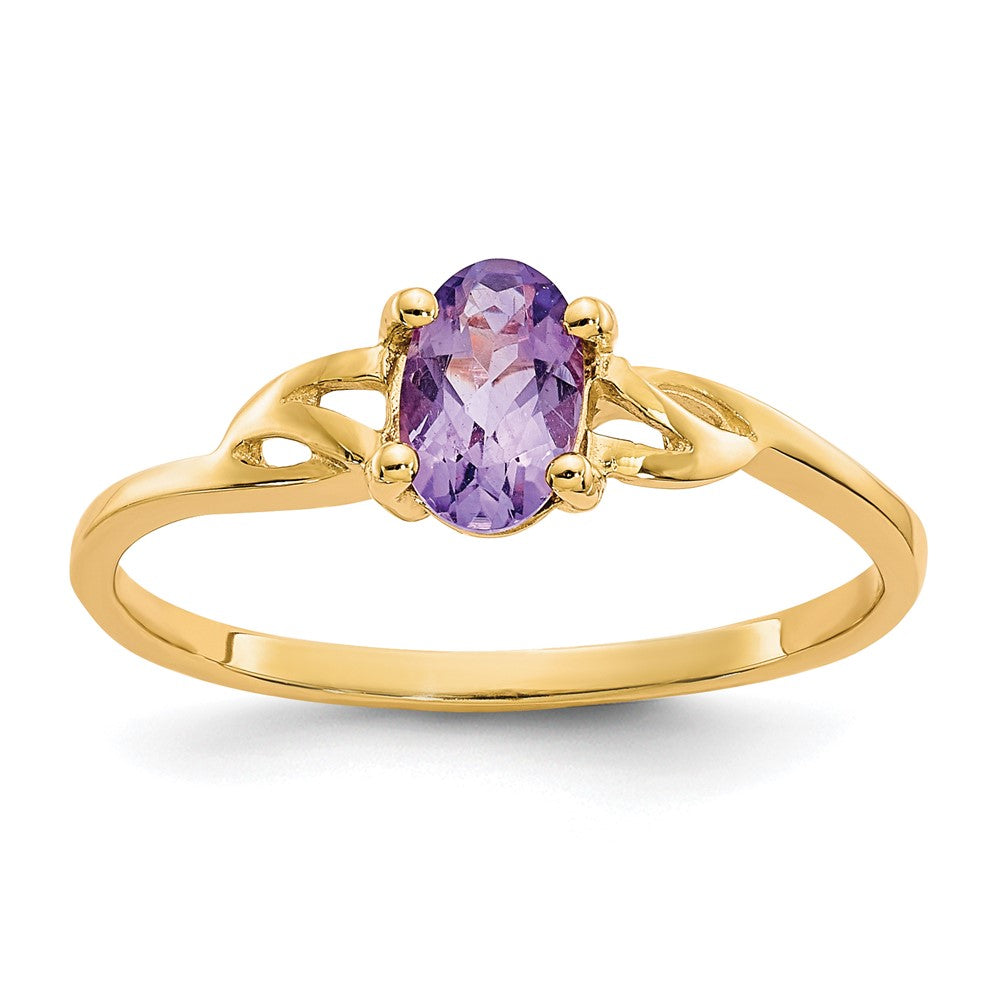 14k Amethyst Birthstone Ring