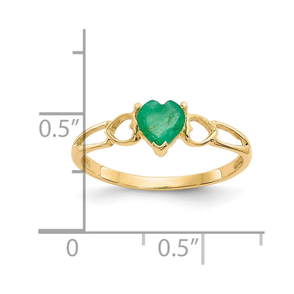 14k Emerald Birthstone Ring
