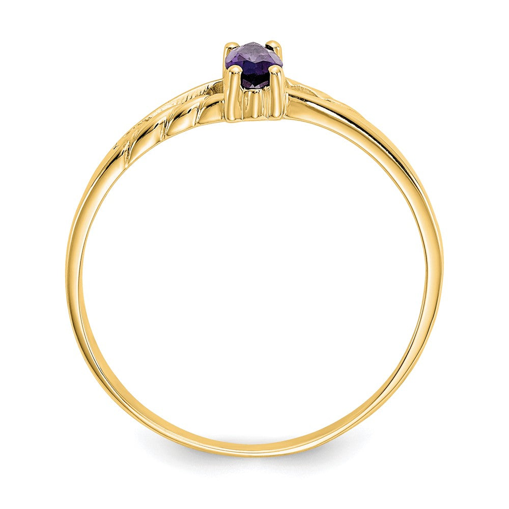 14k Amethyst Birthstone Ring