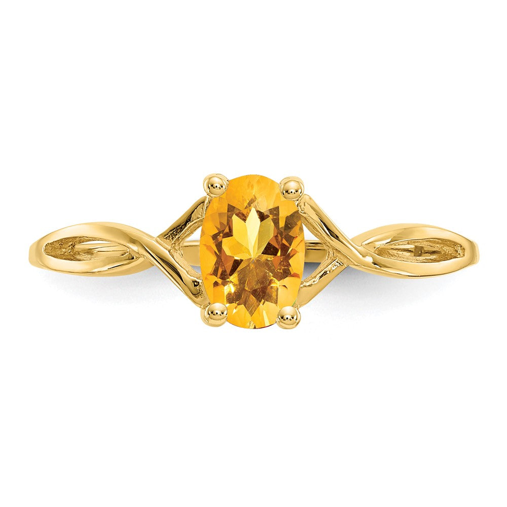 14k Citrine Birthstone Ring