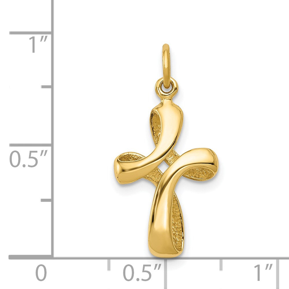 14k Polished Cross Charm