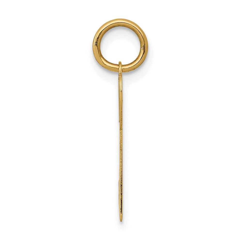 14K Polished Hearts Key Charm