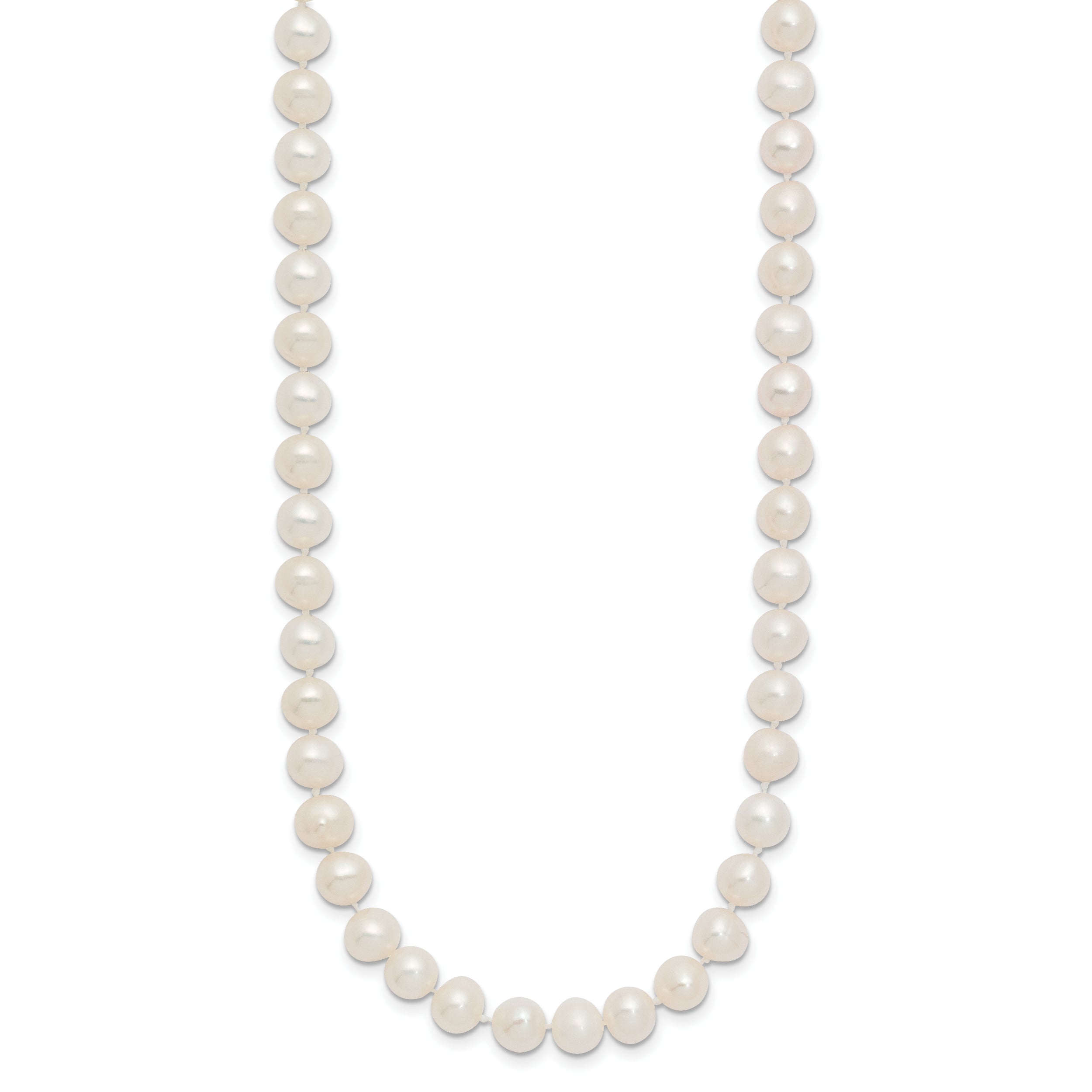 14k 6-7mm White Semi-Round Freshwater Cultured Pearl 14 inch Necklace