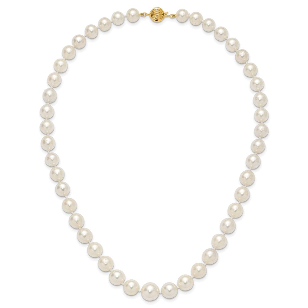 14k 9.5-12mm White Saltwater Cultured South Sea Graduated Pearl Necklace