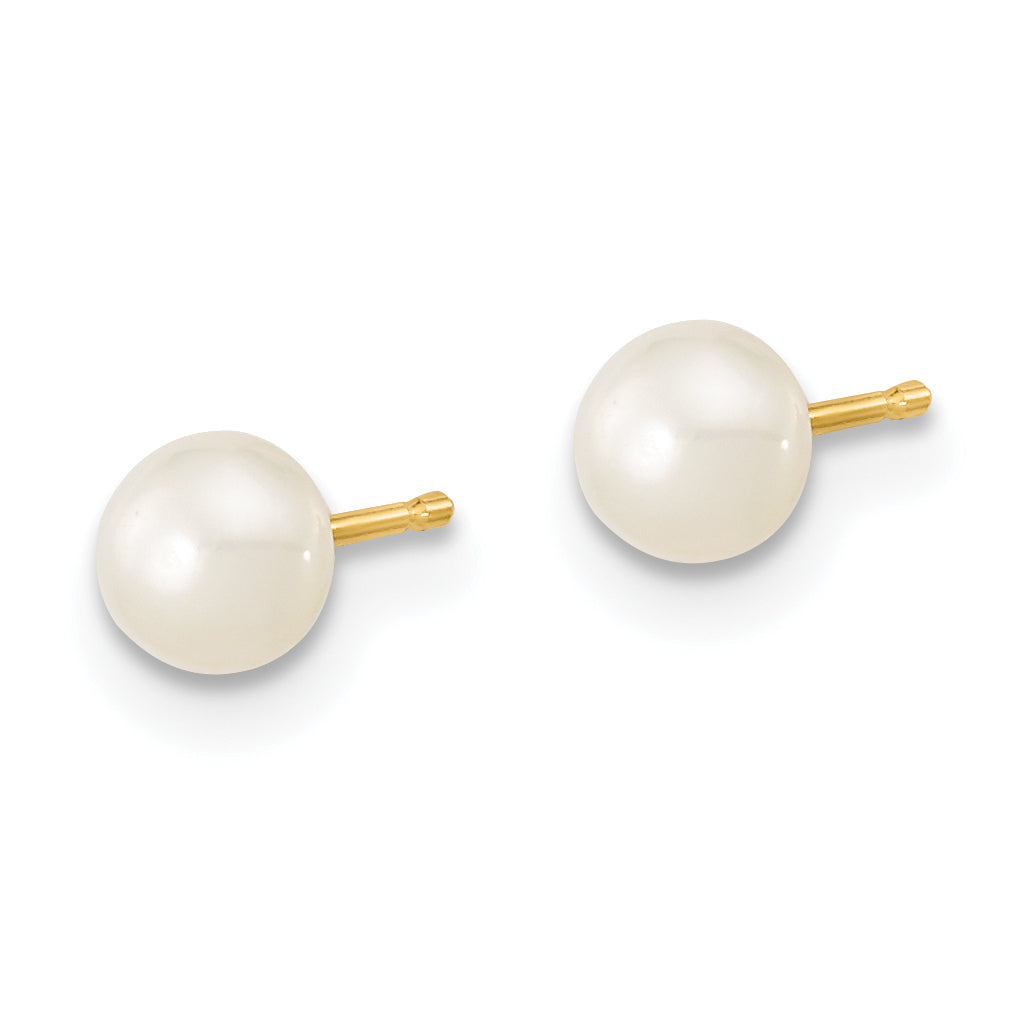 14K 4-5Mm Fw Cultured Pearl, 14In Necklace, 5 Bracelet & Earring Set