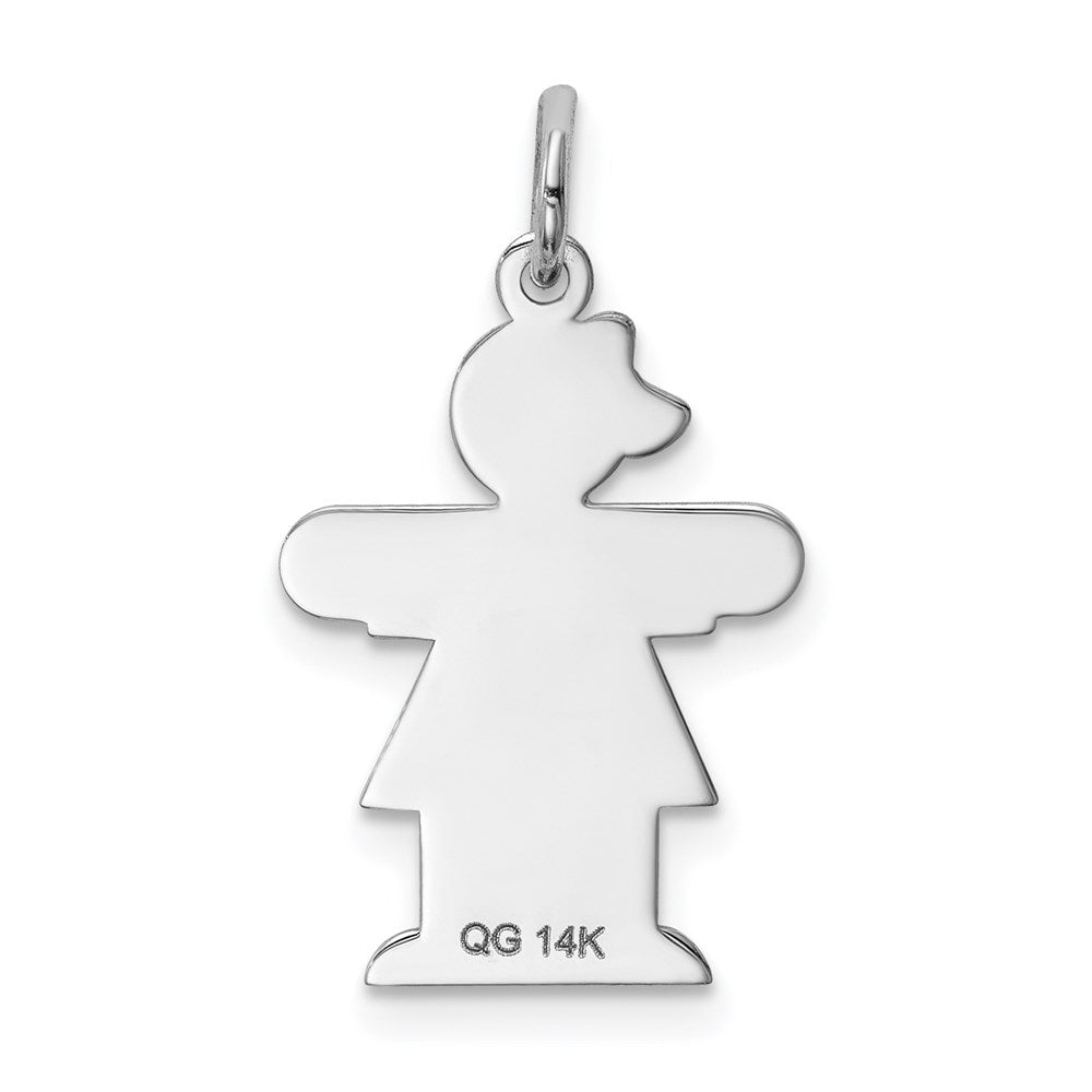 14k White Gold Kid Charm