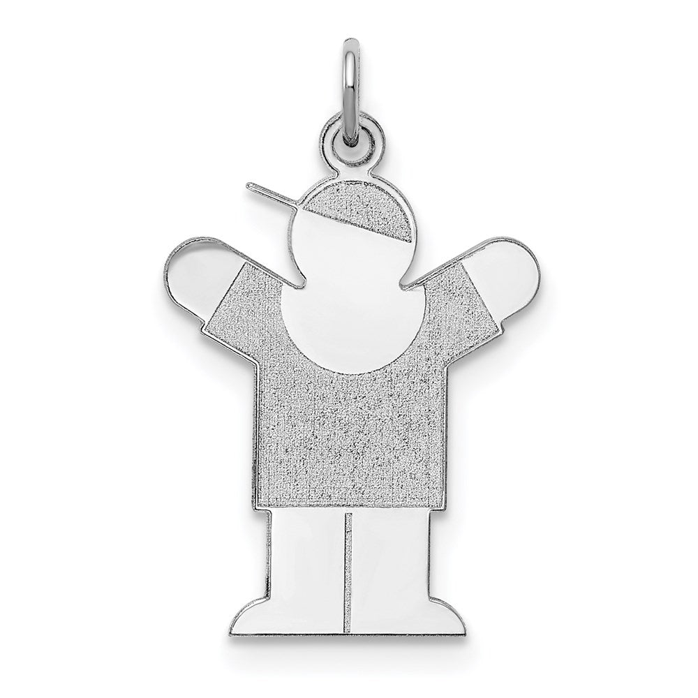 Sterling Silver Rhodium-plated Love Kid Charm