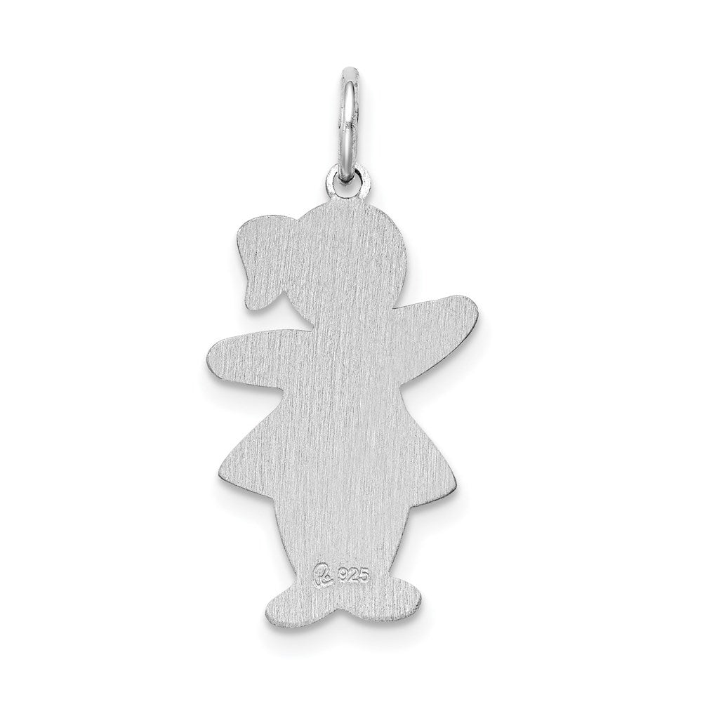 Sterling Silver Rhodium-plated Pocket Sized Cuddle Charm