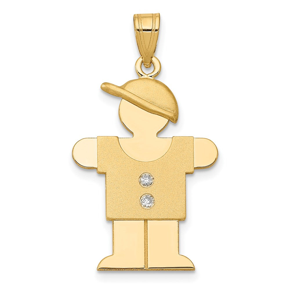 14k AA Diamond Kid Pendant
