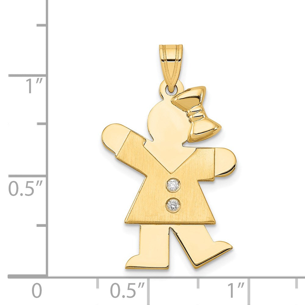 14k AA Diamond Kid Pendant