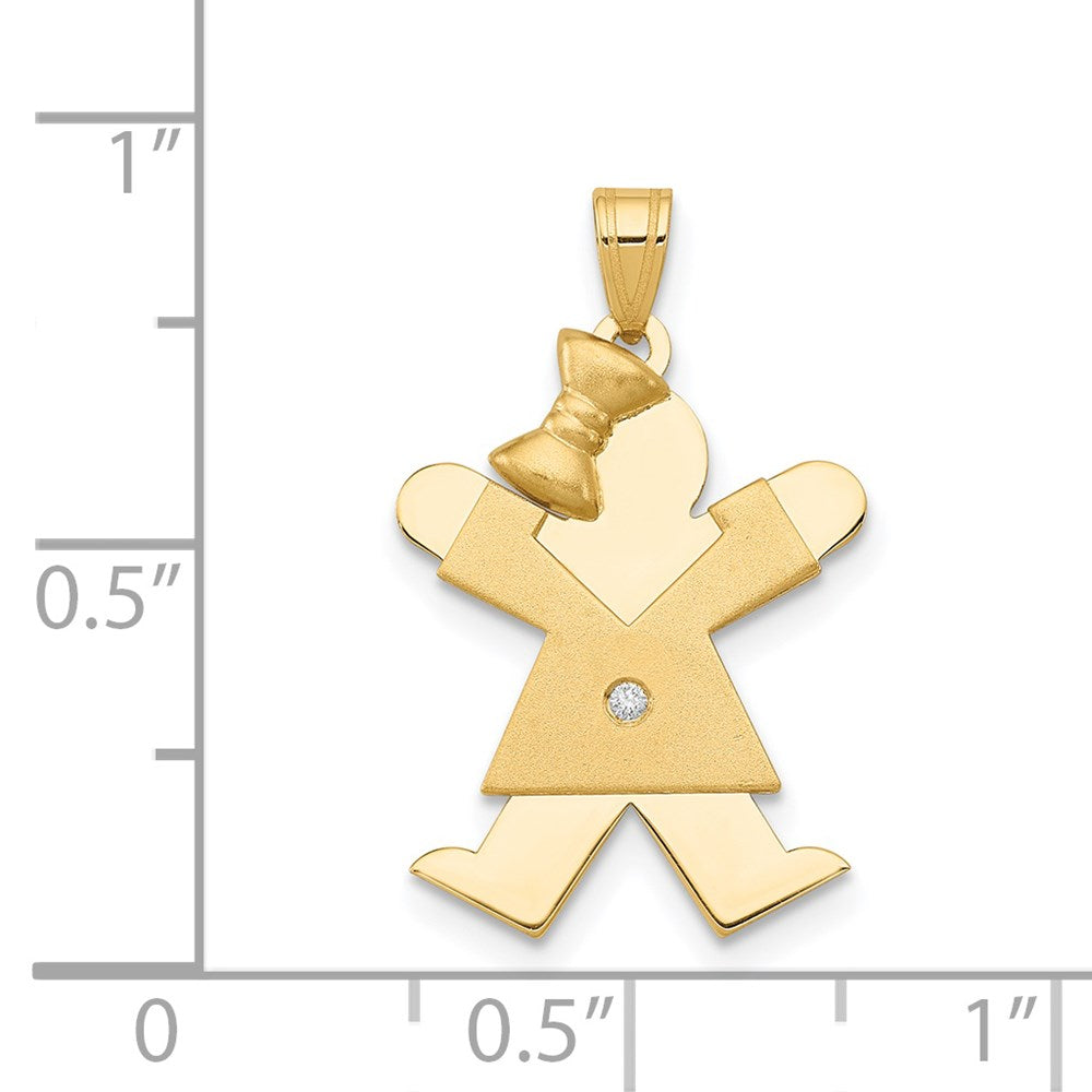 14k AA Diamond Kid Pendant