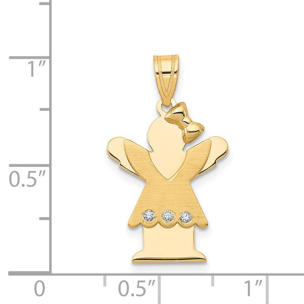 14k AA Diamond Kid Pendant