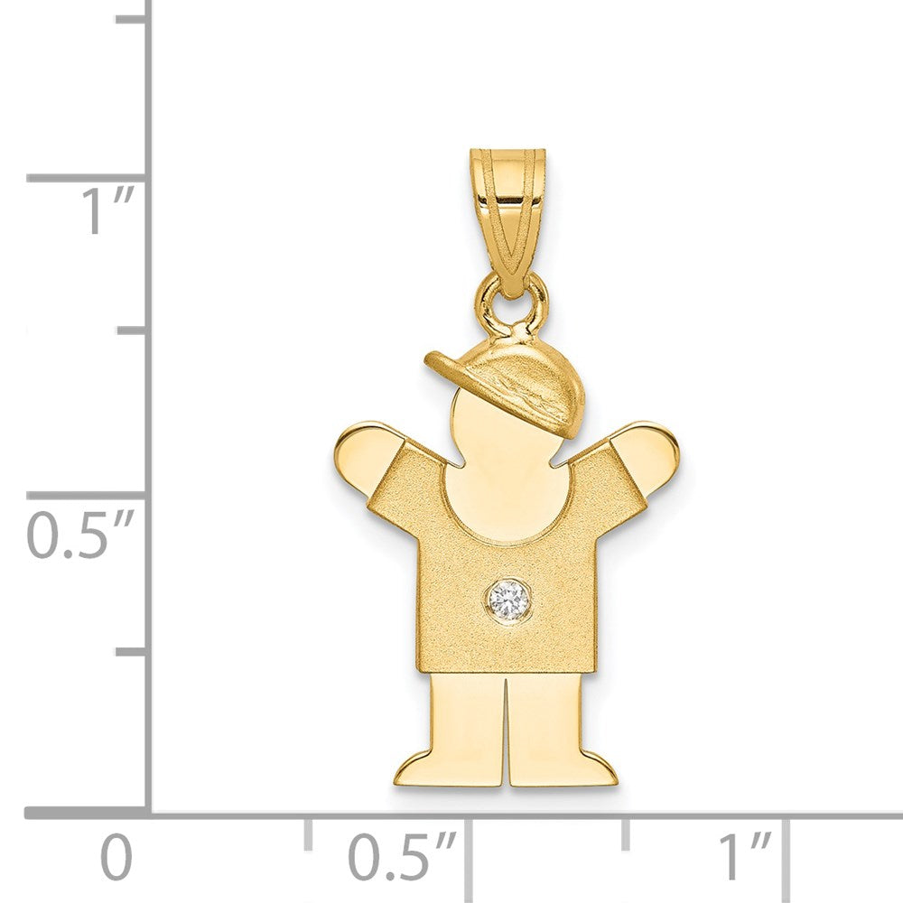 14k AA Diamond Kid Pendant