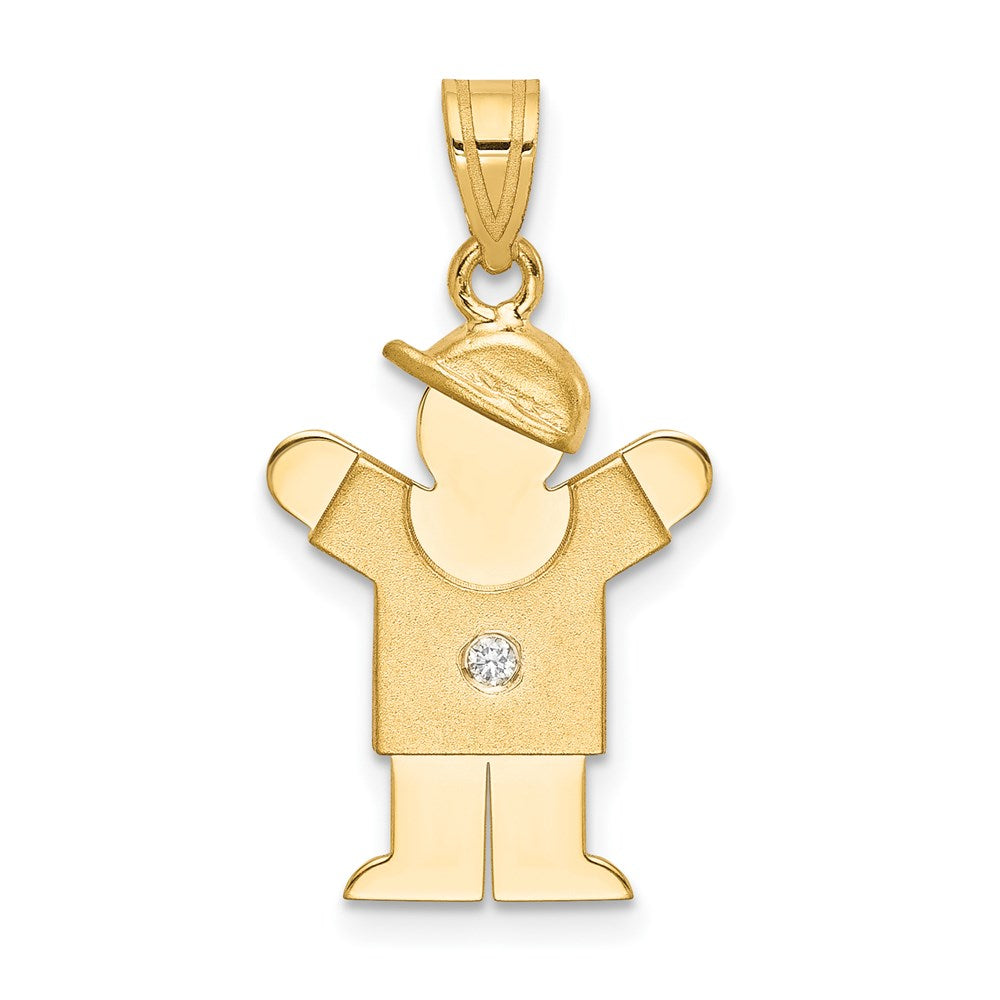 14k AA Diamond Kid Pendant