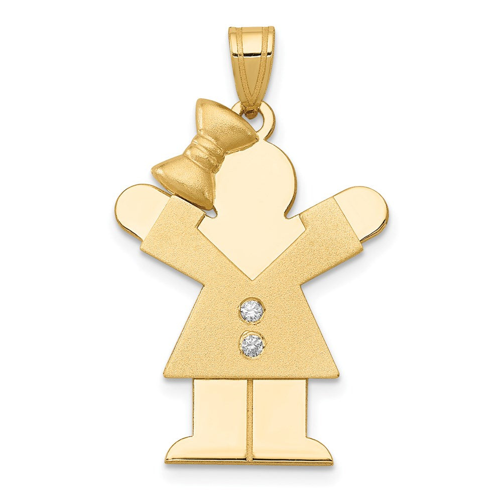 14k AA Diamond Kid Pendant