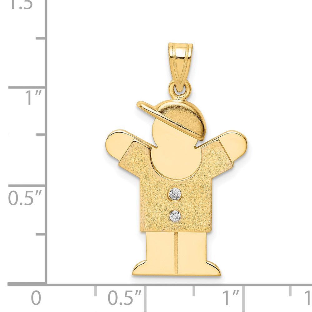 14k AA Diamond Kid Pendant