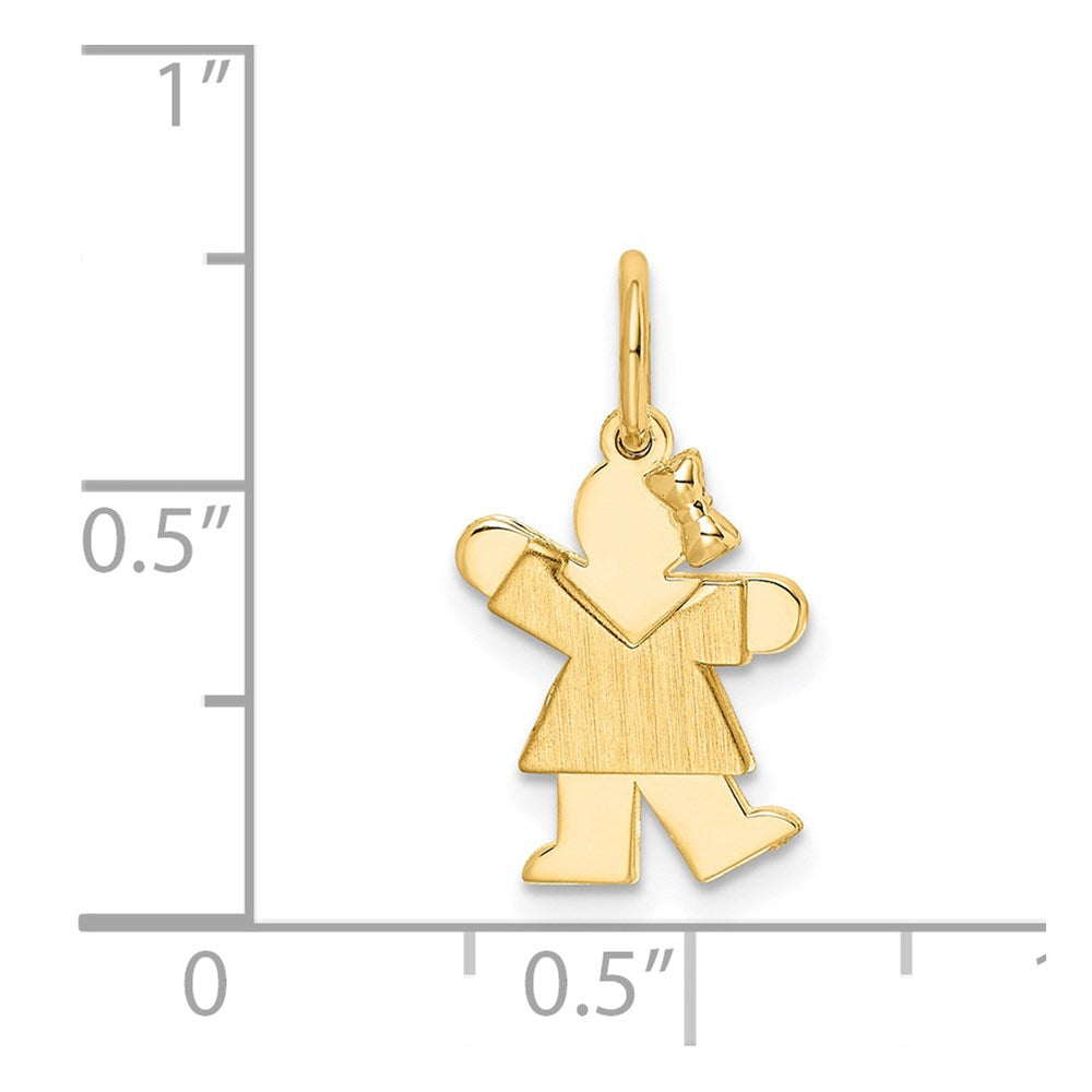 14k Mini Girl Kiss Charm