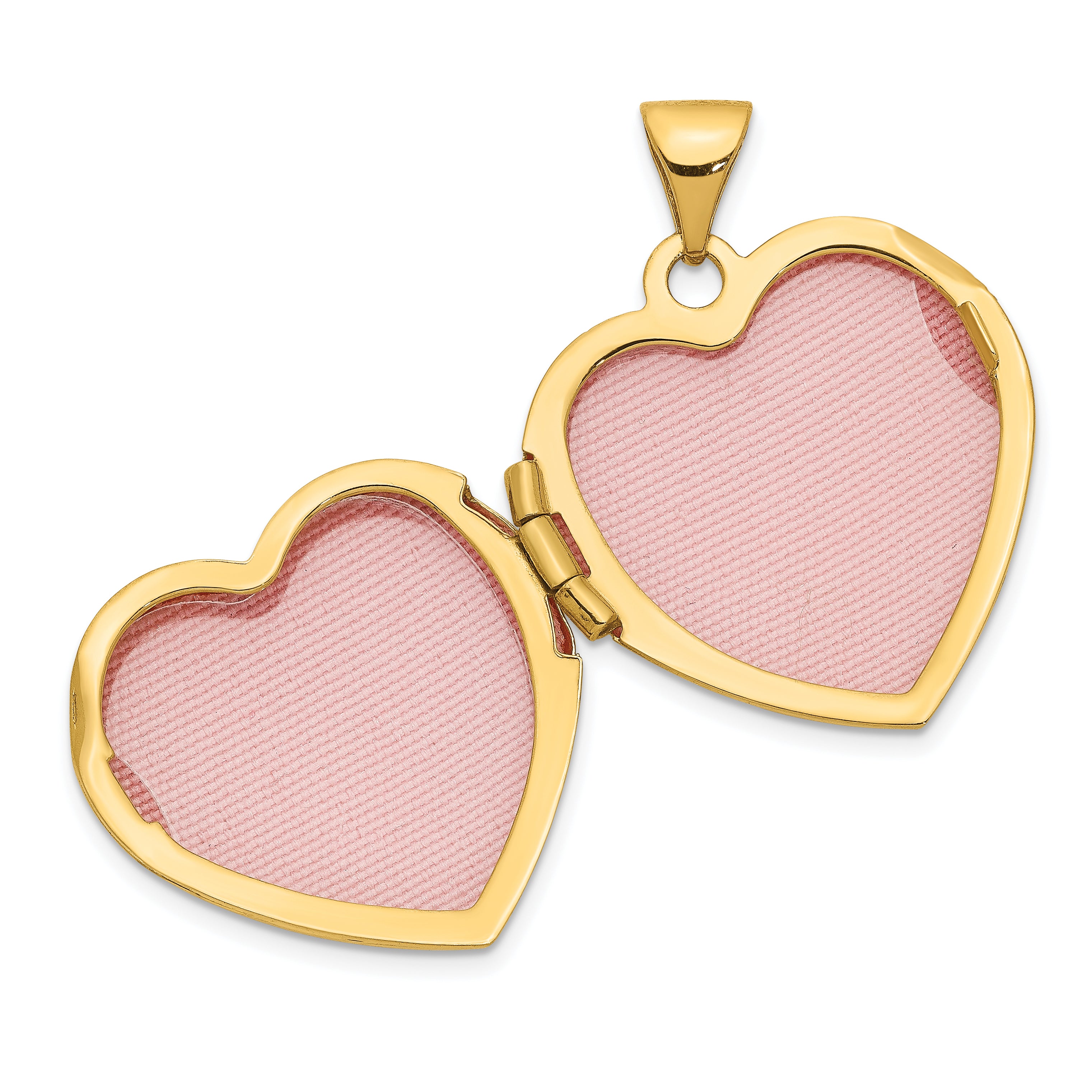 14k Domed Heart Border 18mm Heart Locket