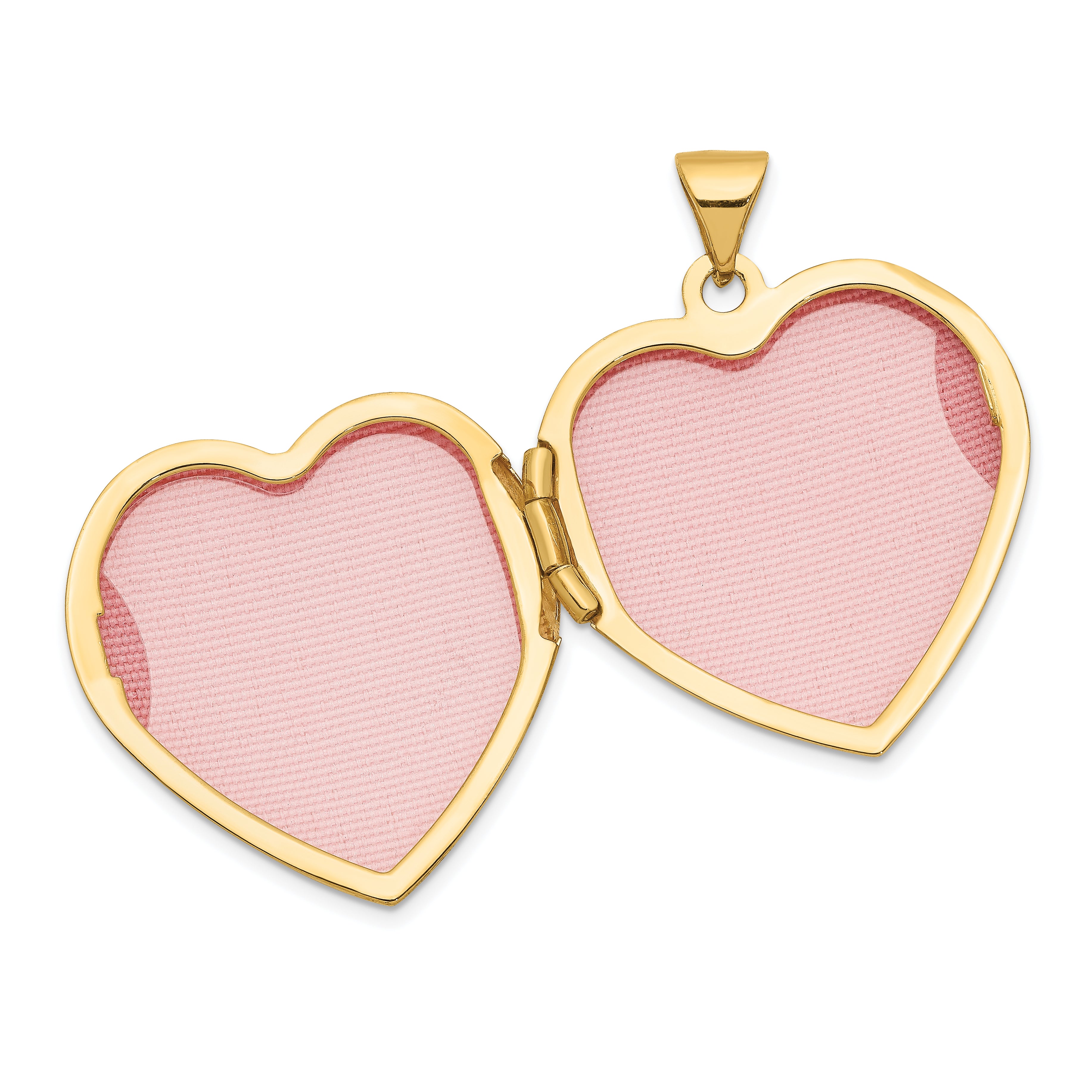 14k with White Rhodium Floral 21mm Heart Locket