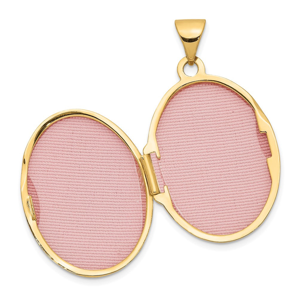 14k with Rhodium 21mm Oval Granddaughter Locket