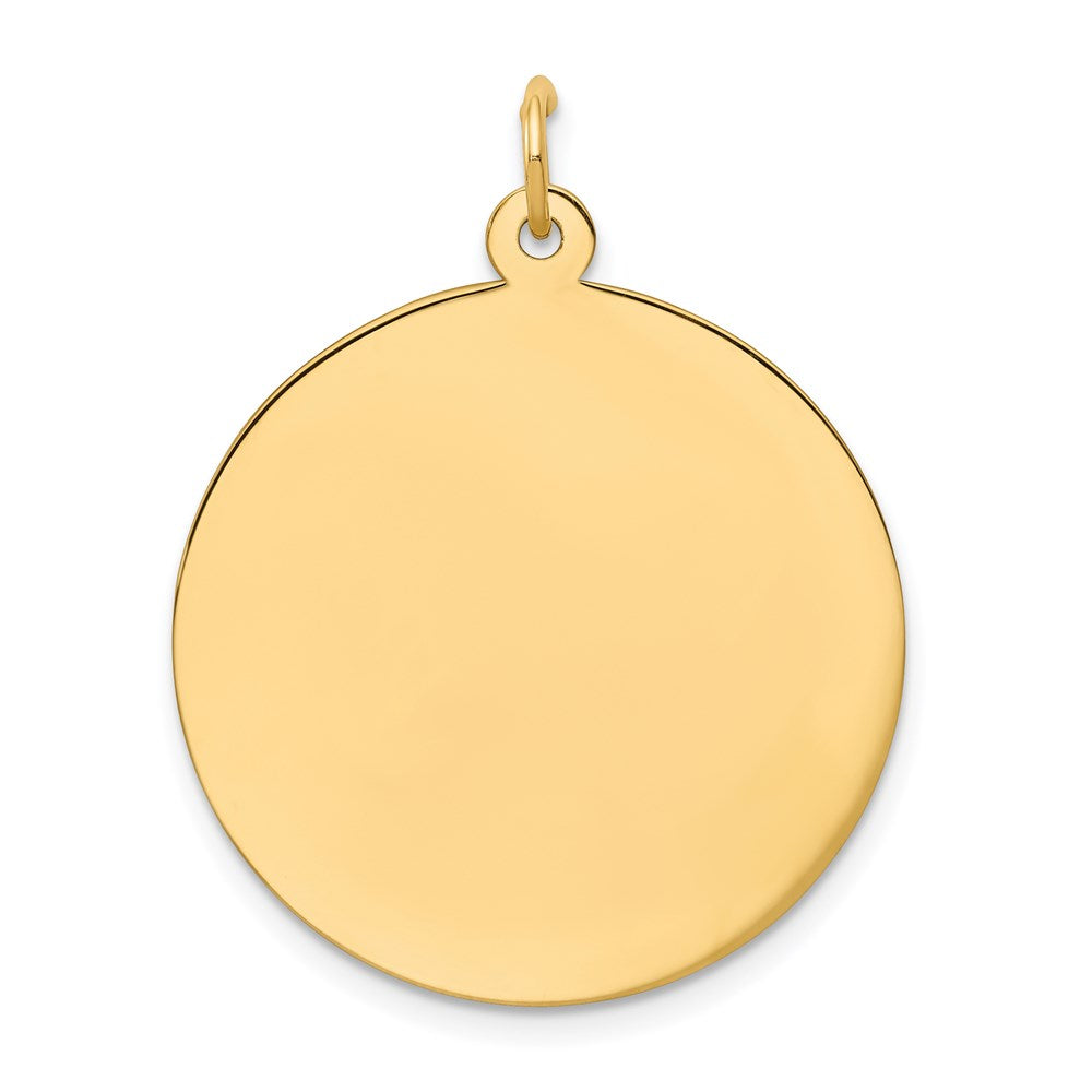 14k Plain .013 Gauge Circular Engravable Disc Charm