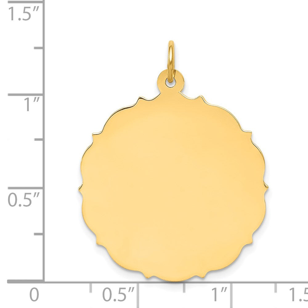14k Plain .013 Gauge Engravable Disc Charm