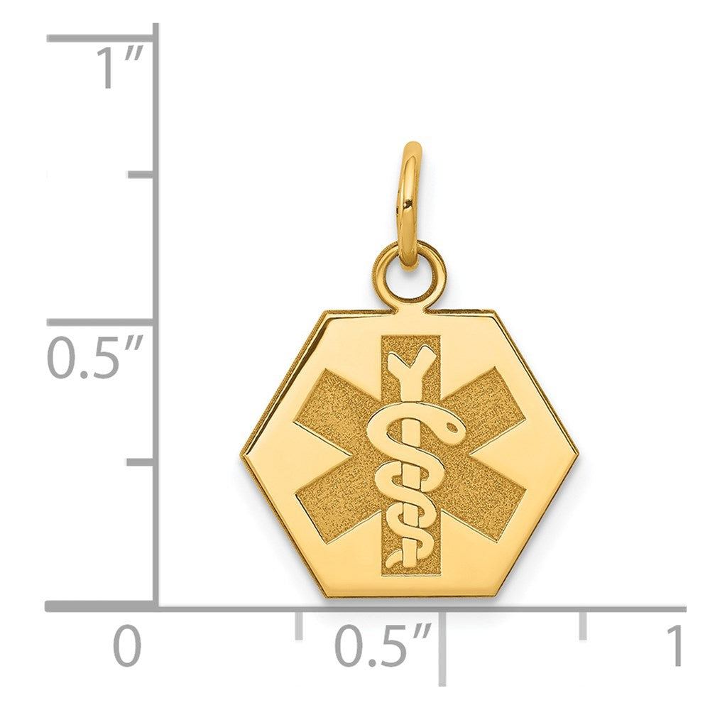 14k Non-enameled Medical Jewelry Pendant