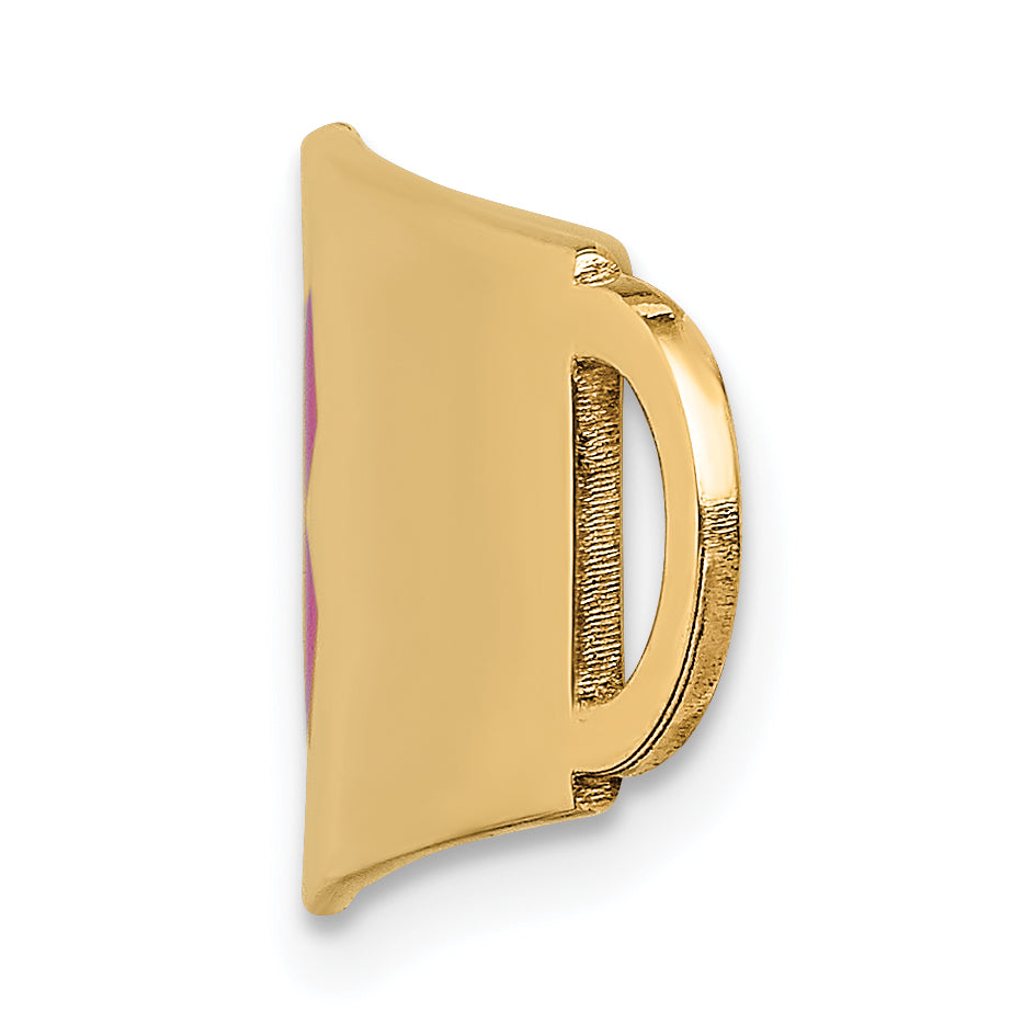 14K Red Enamel Medical Jewelry Id Plate