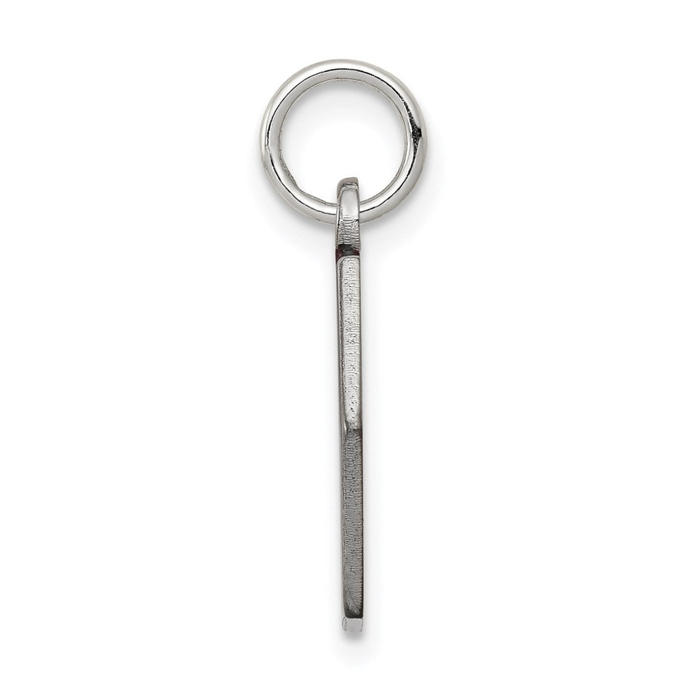 14k White Gold Red Enamel Medical Jewelry Pendant