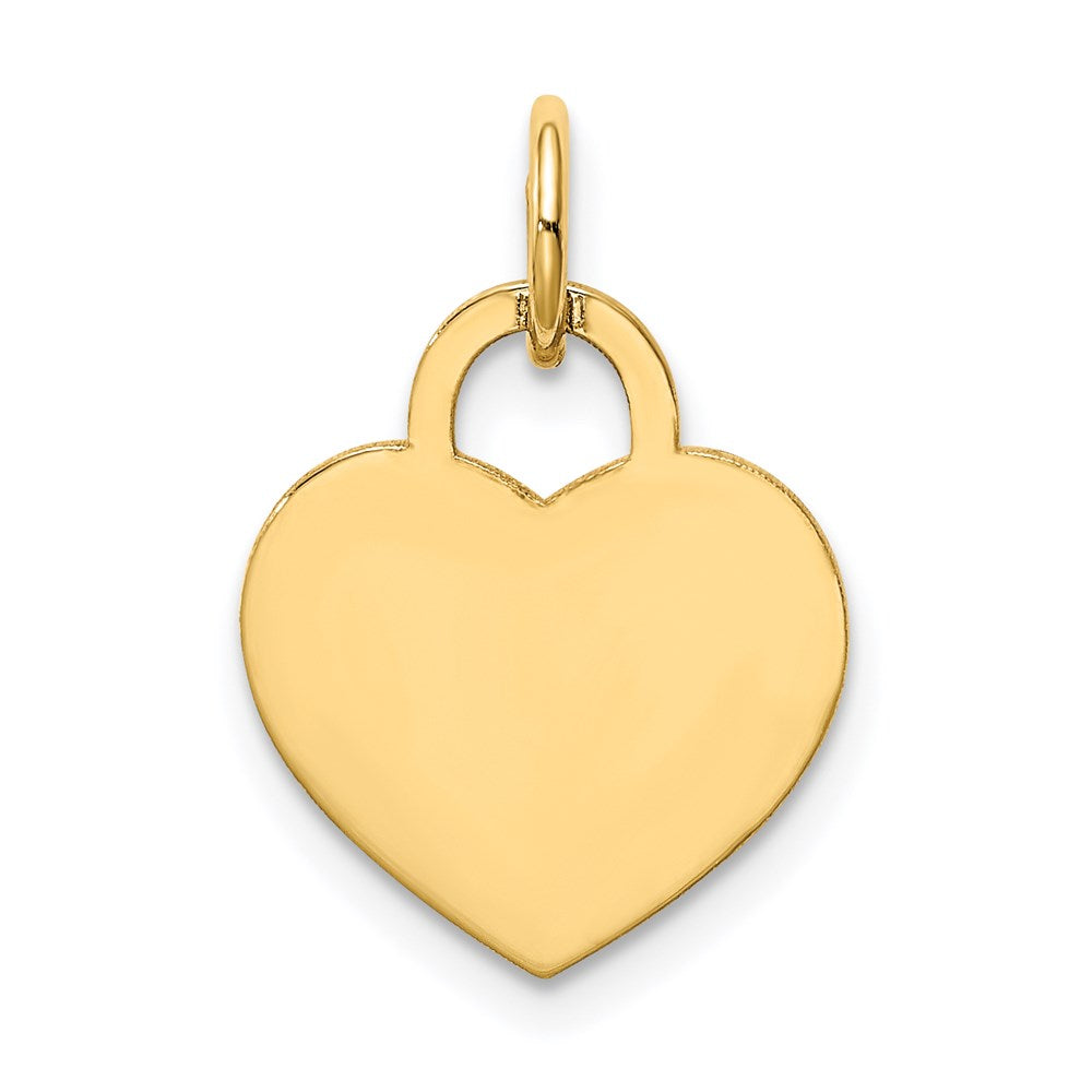 14k Small Engravable Heart Charm