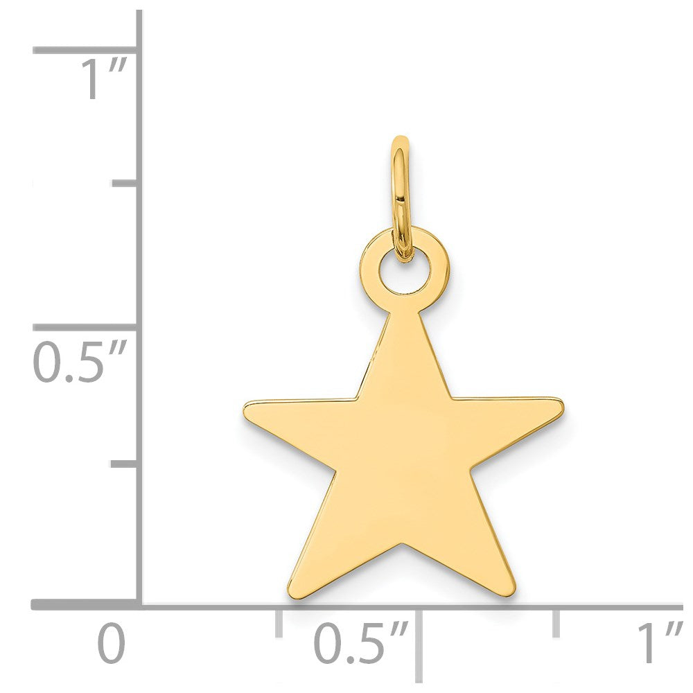 14K Star Disc Charm