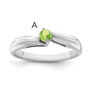 Sterling Silver Rhodium-plated Family Jewelry Ring