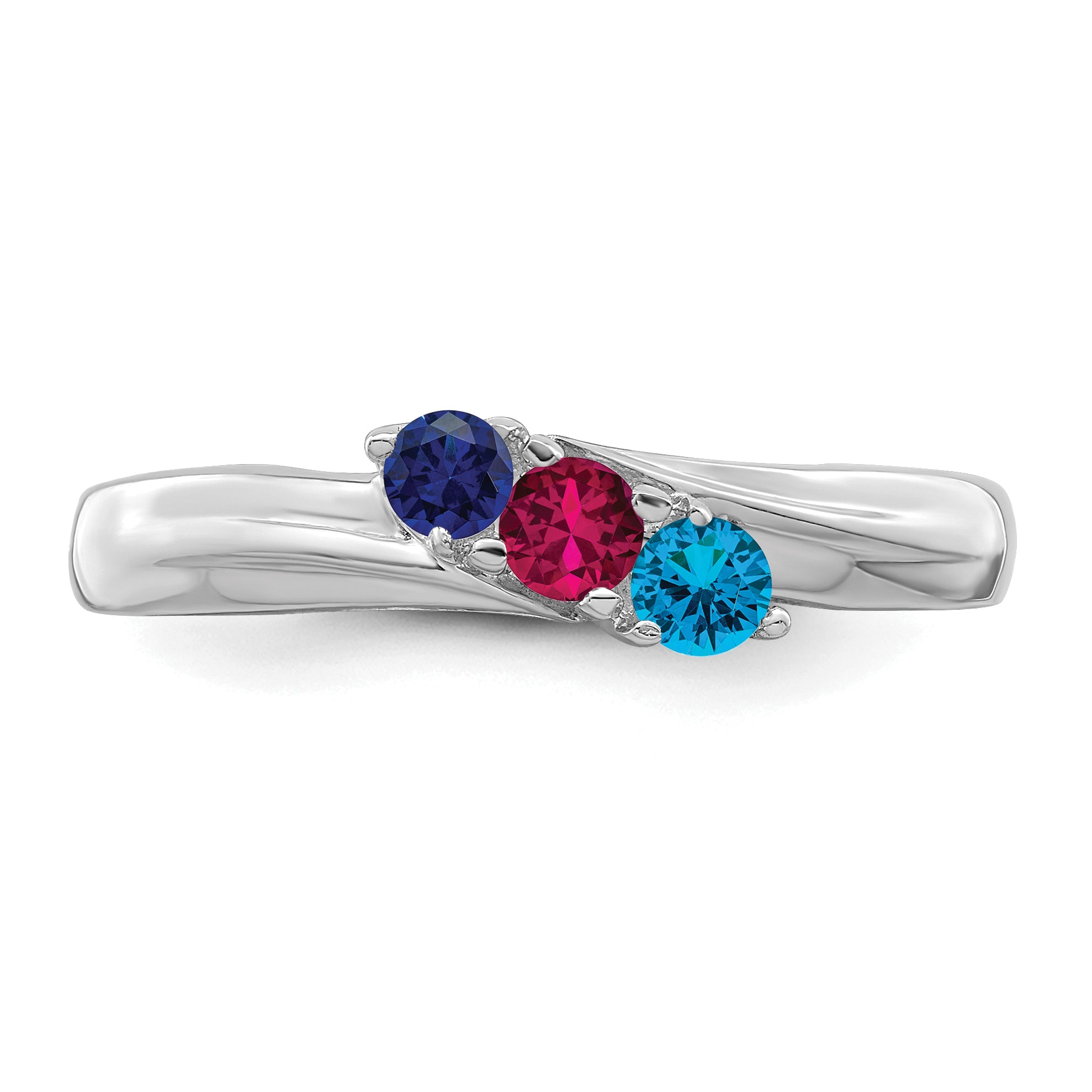 Sterling Silver Rhodium-plated Family Jewelry Mounting