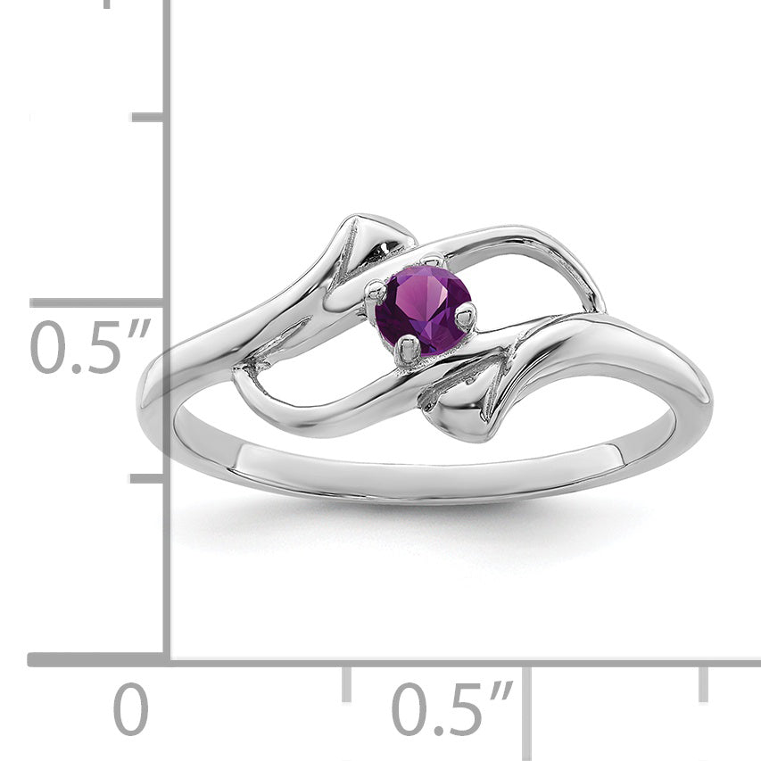 Sterling Silver Rhodium-plated Family Jewelry Ring