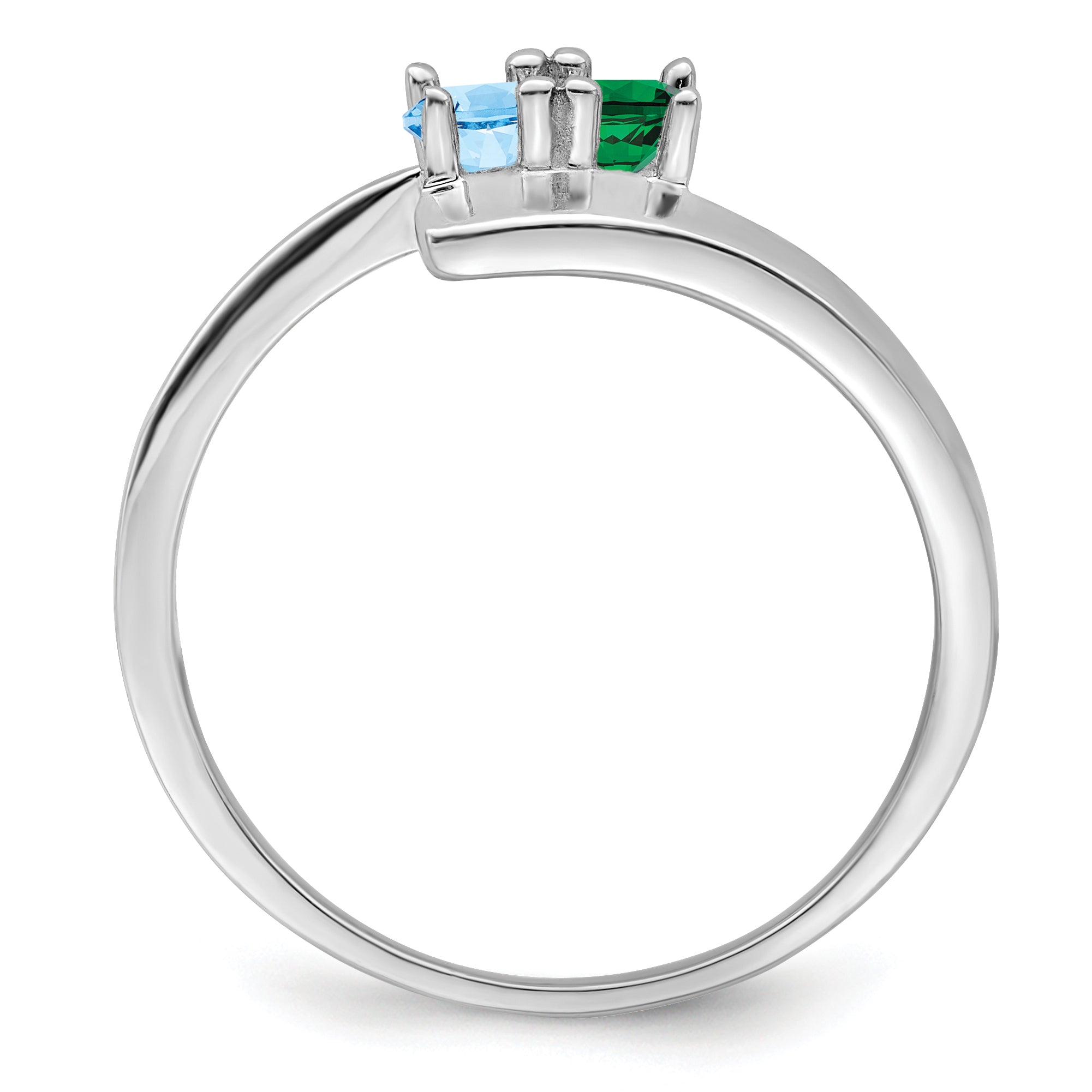 Sterling Silver Rhodium-plated Family Jewelry Mounting