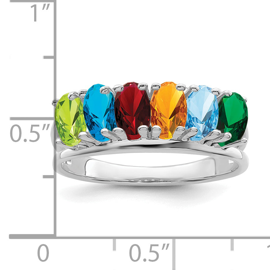 Sterling Silver Rhodium-plated Family Jewelry Mounting