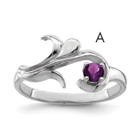 Sterling Silver Rhodium-plated Family Jewelry Mounting