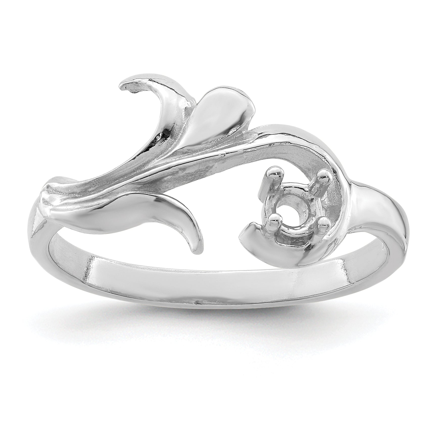 Sterling Silver Rhodium-plated Family Jewelry Mounting