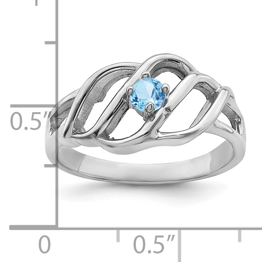 Sterling Silver Rhodium-plated Family Jewelry Ring