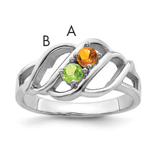 Sterling Silver Rhodium-plated Family Jewelry Mounting