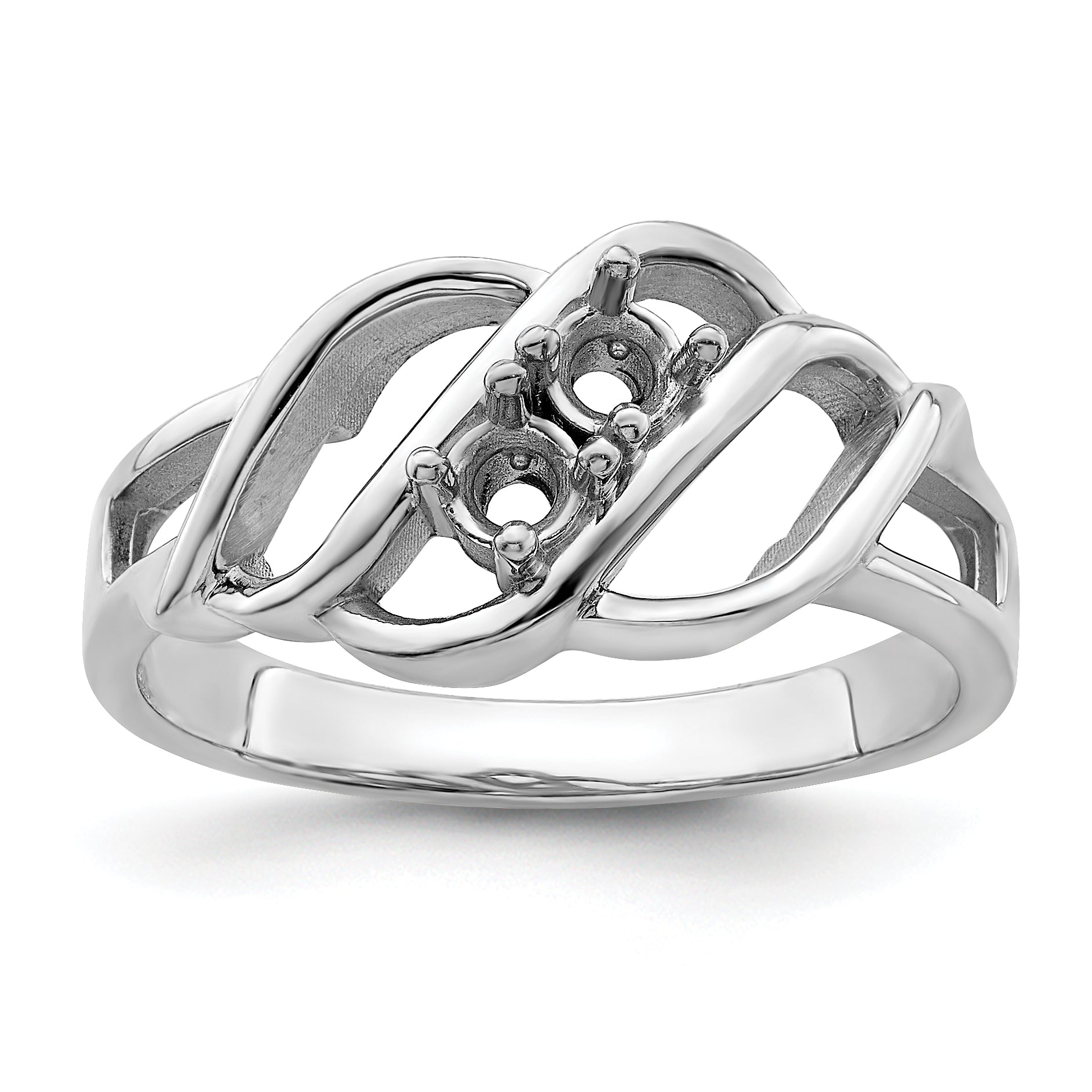 Sterling Silver Rhodium-plated Family Jewelry Ring