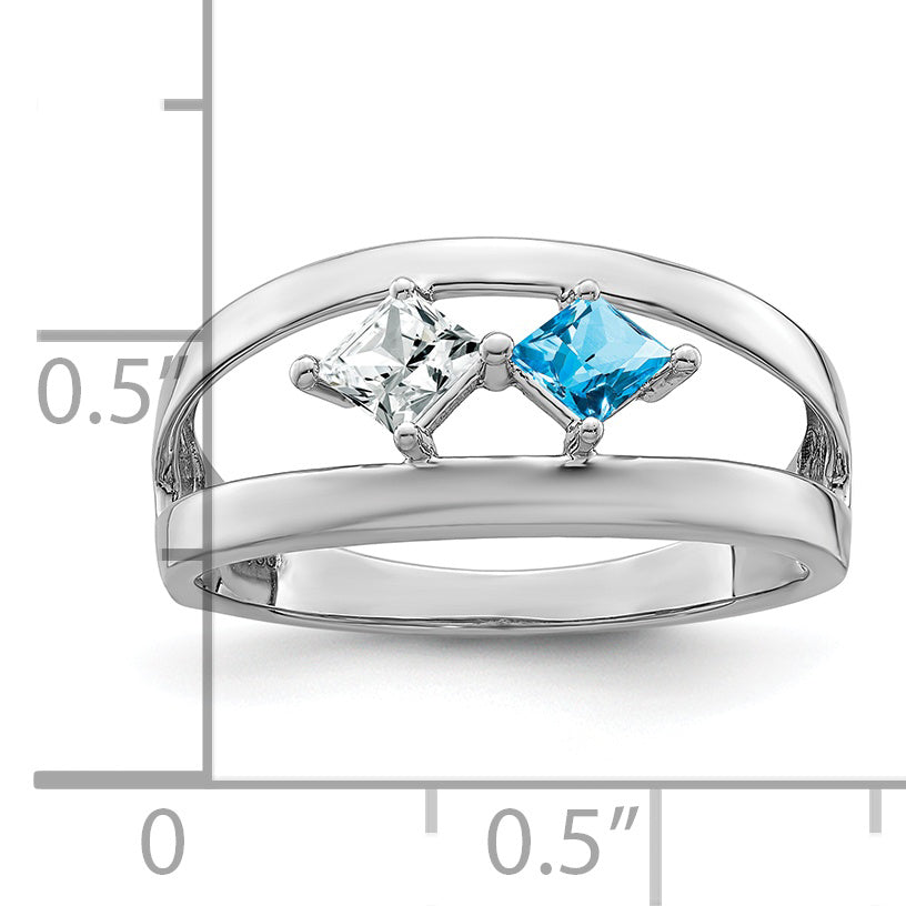 Sterling Silver Rhodium-plated Family Jewelry Mounting