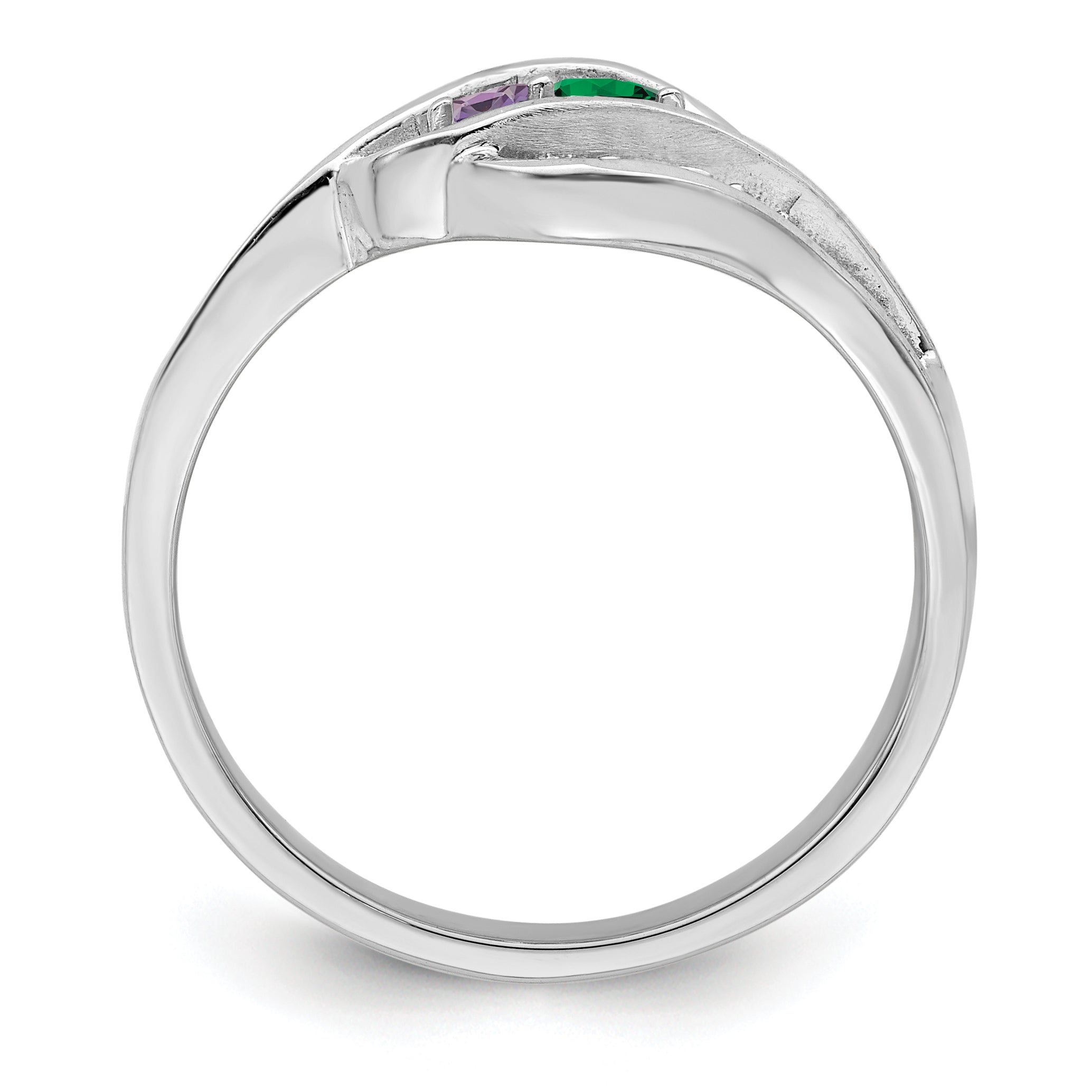 Sterling Silver Rhodium-plated Family Jewelry Mounting