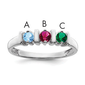 Sterling Silver Rhodium-plated Family Jewelry Mounting