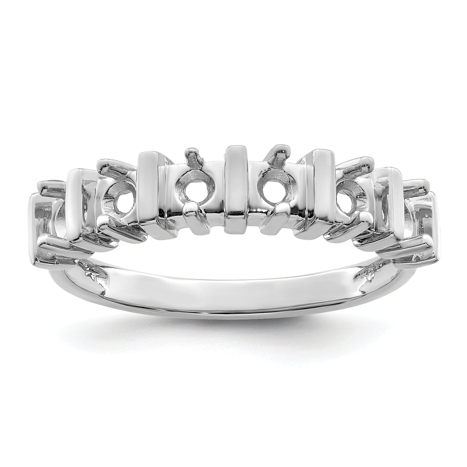 Sterling Silver Rhodium-plated Family Jewelry Mounting