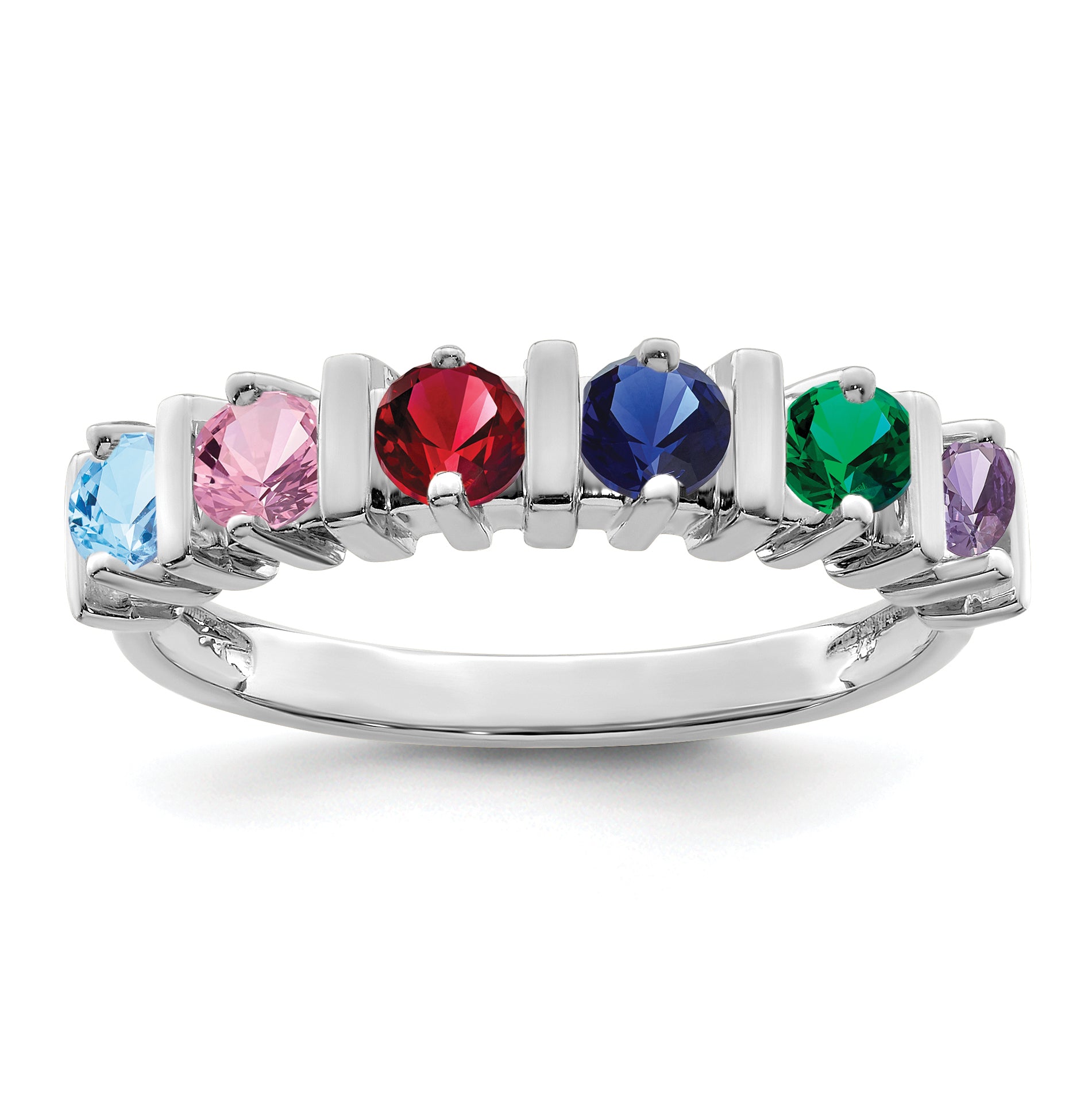 Sterling Silver Rhodium-plated Family Jewelry Mounting